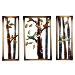 Set Of 3 Metal Bird Wall Decors With Tree Branches - Olivia & May -Home Decoration Store GUEST 3168162a 61f7 4d88 9bbe 47b636683922