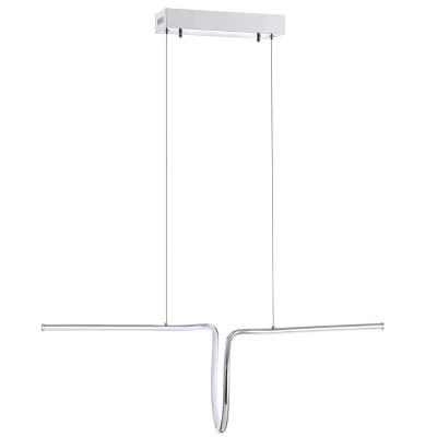34.5" Adjustable Metal Ali Dimmable Linear Pendant (Includes Energy Efficient Light Bulb) - JONATHAN Y 2 34.5" Adjustable Metal Ali Dimmable Linear Pendant (Includes Energy Efficient Light Bulb) - JONATHAN Y - Image 2