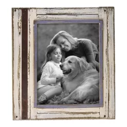 White And Brown Decorative Distressed Wood Picture Frame - Foreside Home & Garden -Home Decoration Store GUEST 332604d4 3ad9 419e 8ce6 451865240382