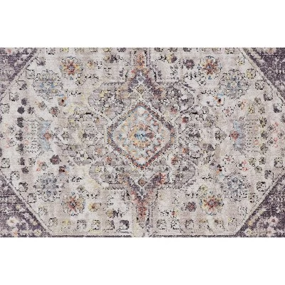 Armant Traditional Medallion, Purple/Gray/Ivory, 2' X 3' Accent Rug 6 Armant Traditional Medallion, Purple/Gray/Ivory, 2' X 3' Accent Rug - Image 6