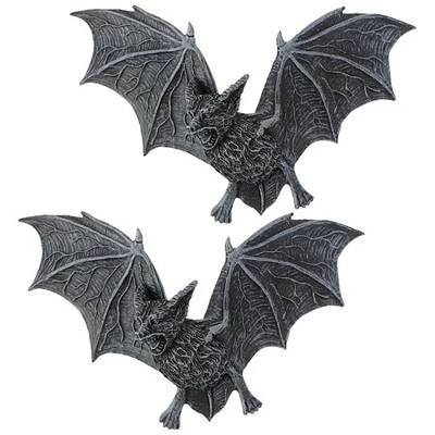 Design Toscano The Vampire Bats Of Castle Barbarosa Wall Sculptures: Set Of 2 1 Design Toscano The Vampire Bats Of Castle Barbarosa Wall Sculptures: Set Of 2
