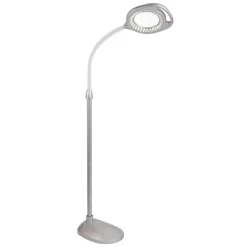 16" 2-In-1 Led Floor Lamp Silver (Includes LED Light Bulb) - OttLite