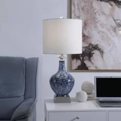 Gemma Silsden Marbled Blue Table Lamp With Fabric Shade White - StyleCraft 8 Gemma Silsden Marbled Blue Table Lamp With Fabric Shade White - StyleCraft -Home Decoration Store GUEST 356fdd3a c29d 4813 b521 95a989375ff6