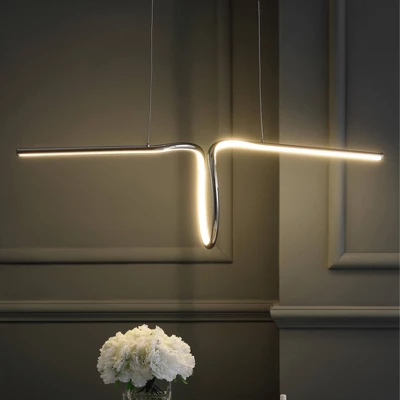 34.5" Adjustable Metal Ali Dimmable Linear Pendant (Includes Energy Efficient Light Bulb) - JONATHAN Y 4 34.5" Adjustable Metal Ali Dimmable Linear Pendant (Includes Energy Efficient Light Bulb) - JONATHAN Y - Image 4