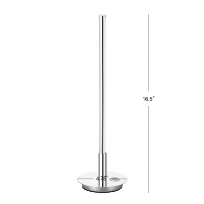 16.5" Keira Integrated Table Lamp (Includes LED Light Bulb) Silver - JONATHAN Y 3 16.5" Keira Integrated Table Lamp (Includes LED Light Bulb) Silver - JONATHAN Y - Image 3