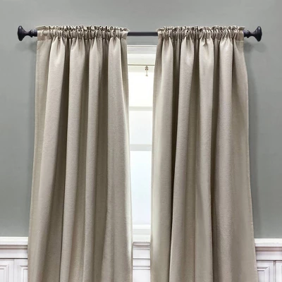 72"-144" Decorative Drapery Curtain Rod With Knob Finials Oil Rubbed Bronze - Lumi Home Furnishings 2 72"-144" Decorative Drapery Curtain Rod With Knob Finials Oil Rubbed Bronze - Lumi Home Furnishings - Image 2