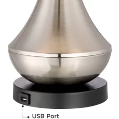 360 Lighting Simon Modern Table Lamps Set Of 2 With Square Risers 27" Tall Brushed Nickel USB Charging Port White Shade For Bedroom Living Room Desk 7 360 Lighting Simon Modern Table Lamps Set Of 2 With Square Risers 27" Tall Brushed Nickel USB Charging Port White Shade For Bedroom Living Room Desk -Home Decoration Store GUEST 367e2101 bf36 4f27 a9f7 b059ed08ad41