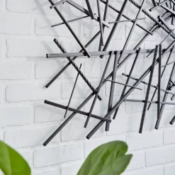 Metal Geometric Overlapping Lines Wall Decor Dark Gray - Olivia & May -Home Decoration Store GUEST 36a54611 8329 4221 891c 216f8bd44da4