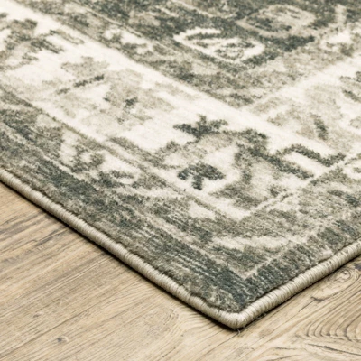 Salina Traditional Persian Style Inspired Area Rug Charcoal/Ivory - Captiv8e Designs 2 Salina Traditional Persian Style Inspired Area Rug Charcoal/Ivory - Captiv8e Designs - Image 2