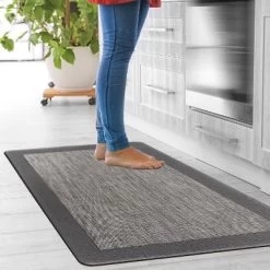 World Rug Gallery Textline Bordered Anti-Fatigue Standing Mat -Home Decoration Store GUEST 380c92c0 8c65 466f 8c93 7aa9d109d2df