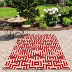 4'x6' Geometric Woven Accent Rug Red - Momeni -Home Decoration Store GUEST 38727a11 fe25 4a5a b52f 562f07fbf0aa