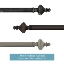 Hastings Home 1" Curtain Rod With Finials - Gray 7 Hastings Home 1" Curtain Rod With Finials - Gray -Home Decoration Store GUEST 3929fc26 180f 4aa8 942d 317ca7137d6f
