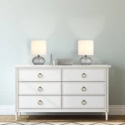 9.25" 2pk Small Matching Touch Table Lamp Set Silver - Cresswell Lighting -Home Decoration Store GUEST 3a4904be 56ed 4785 a427 04b3dd8f3eb6