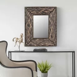 Sofie 21" X 26" Decorative Wall Mirrors With Rectangle PU Covered MDF Framed Mirror-The Pop Home -Home Decoration Store GUEST 3ac24394 789f 4daf 836d fde2f5116f2a