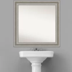 32" X 32" Non-Beveled Parlor Bathroom Wall Mirror Silver - Amanti Art 14 32" X 32" Non-Beveled Parlor Bathroom Wall Mirror Silver - Amanti Art -Home Decoration Store GUEST 3ac3c4d8 af27 46b8 a658 31f07109615e