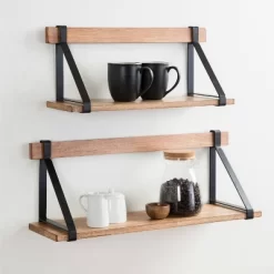 24" X 9" (Set Of 2) Willmann Wood Decorative Wall Shelf Set Rustic Brown/Black - Kate & Laurel All Things Decor 10 24" X 9" (Set Of 2) Willmann Wood Decorative Wall Shelf Set Rustic Brown/Black - Kate & Laurel All Things Decor -Home Decoration Store GUEST 3ad0980c 8fb7 49e3 9f9a 8e1aca321484