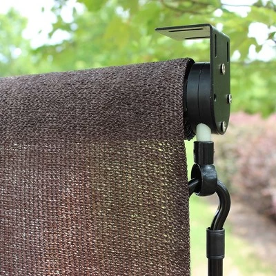 96" X 72" Outdoor Sunset Sunshades With Crank Coconut Brown - Radiance 2 96" X 72" Outdoor Sunset Sunshades With Crank Coconut Brown - Radiance - Image 2