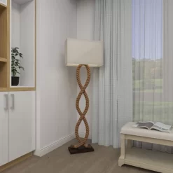 Rustic Jute Floor Lamp Brown - Olivia & May -Home Decoration Store GUEST 3b210388 94e3 40f7 be74 d810fec5d50b