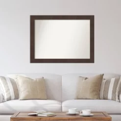 43" X 32" Non-Beveled Wildwood Brown Wall Mirror - Amanti Art -Home Decoration Store GUEST 3b2860bf 21d0 460c 85d3 7e3d6a534afb