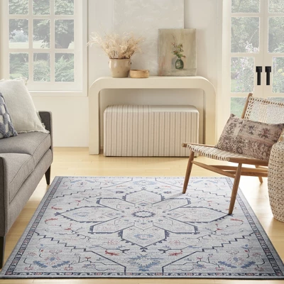 Nicole Curtis Machine Washable Series 1 Farmhouse Medallion Indoor Rug 8 Nicole Curtis Machine Washable Series 1 Farmhouse Medallion Indoor Rug - Image 8