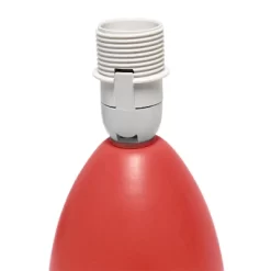 9.45" Petite Ceramic Oblong Bedside Table Desk Lamp With Matching Tapered Drum Shade Orange - Creekwood Home -Home Decoration Store GUEST 3b80a16c 9db9 44d3 81c2 37fa469ee808