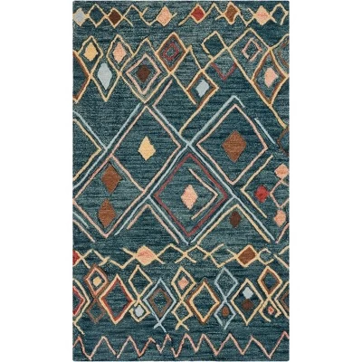 Edythe Geometric Hooked Rug - Safavieh 5 Edythe Geometric Hooked Rug - Safavieh - Image 5