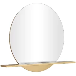 Metal 1 Shelf Wall Mirror Gold - Olivia & May -Home Decoration Store GUEST 3cd092df 89ba 4656 8526 90d4f69a1e4e