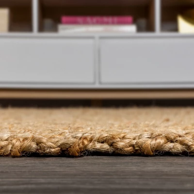 Espina Hand Woven Herringbone Chunky Jute Indoor Area Rug - JONATHAN Y 4 Espina Hand Woven Herringbone Chunky Jute Indoor Area Rug - JONATHAN Y - Image 4