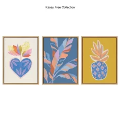 18" X 24" Sylvie Tropical Love Framed Canvas Wall Art By Kasey Free Natural - Kate And Laurel -Home Decoration Store GUEST 3d6a78bf 5501 4ff3 a3e7 fdc01ed7ed39