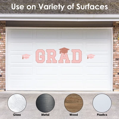 Big Dot Of Happiness Rose Gold Graduation Party Decor - Vinyl Wall Decals - Grad 2 Big Dot Of Happiness Rose Gold Graduation Party Decor - Vinyl Wall Decals - Grad - Image 2