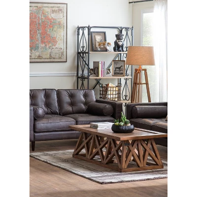 Mariner Tripod Style Wood Floor Lamp With Burlap Drum Shade Rust - Storied Home 20 Mariner Tripod Style Wood Floor Lamp With Burlap Drum Shade Rust - Storied Home - Image 20