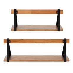 24" X 9" (Set Of 2) Willmann Wood Decorative Wall Shelf Set Rustic Brown/Black - Kate & Laurel All Things Decor 8 24" X 9" (Set Of 2) Willmann Wood Decorative Wall Shelf Set Rustic Brown/Black - Kate & Laurel All Things Decor -Home Decoration Store GUEST 3eb27161 ecea 4494 9e98 8d16e31a899b