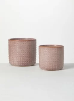 Sullivans Set Of 2 Small Ceramic Planters 6"H & 5"H -Home Decoration Store GUEST 3f73b6cb 5f91 4434 9c1e 1429c58e930b