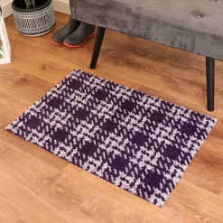 2'x3' ColorStar Hook Knit Door Mat Violet - Bungalow Flooring