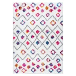 Tatyana Moroccan Diamond Trellis Shaggy Area Rug Pink - NuLOOM -Home Decoration Store GUEST 40288f16 2562 4425 9e67 c43e875fa572