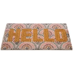 Northlight Brown And Pink "Hello" Floral Coir Outdoor Doormat 18" X 30" 7 Northlight Brown And Pink "Hello" Floral Coir Outdoor Doormat 18" X 30" -Home Decoration Store GUEST 4044b913 0c2b 4900 b174 4cb88a20cb6e