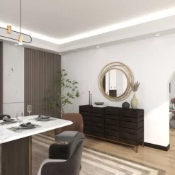 Metal Wall Mirror With Overlapping Ring Frame Gold - Olivia & May -Home Decoration Store GUEST 40624cd0 78b5 4e01 a1da 85910d6108dd