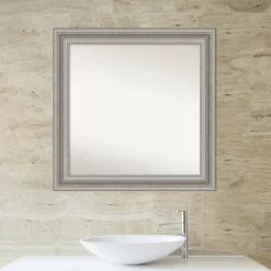 32" X 32" Non-Beveled Parlor Bathroom Wall Mirror Silver - Amanti Art 12 32" X 32" Non-Beveled Parlor Bathroom Wall Mirror Silver - Amanti Art -Home Decoration Store GUEST 411fcca2 1723 4e23 98e7 8a9a1cf79fad