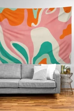 Sunshinecanteen Psychedelic Fleurs Tapestry - Society6