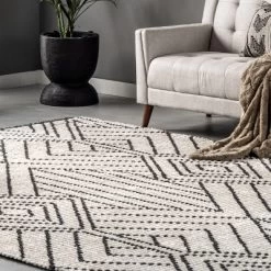 NuLOOM Tatiana Soft Shaggy Textured Modern Diamond Fringe Area Rug -Home Decoration Store GUEST 41a0bd9e 444b 4976 a4b0 a1657a181d0e