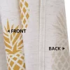 Trinity Pineapple Print Linen Blend Kitchen Tier Curtains For Bathroom Small Half Window Cafe