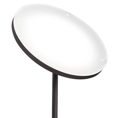 360 Lighting Taylor Modern Torchiere Floor Lamp With Side Light 72" Tall Satin Black LED Adjustable For Living Room Reading Bedroom Office House Home 3 360 Lighting Taylor Modern Torchiere Floor Lamp With Side Light 72" Tall Satin Black LED Adjustable For Living Room Reading Bedroom Office House Home - Image 3