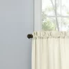 Thermavoile Rhapsody Lined Light Filtering Thermal Barrier Curtains Rod Pocket Curtain Tiers Pair Each 54" X 24" Ivory
