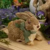 Northlight 8" Brown Sisal Bunny Rabbit Easter Figure