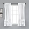 Home Boutique Allison Ruffle Window Curtain Panels White 40X63 Set