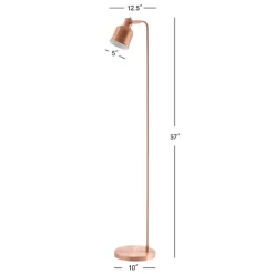 57" Metal Brandon Task Floor Lamp (Includes LED Light Bulb) Copper - JONATHAN Y -Home Decoration Store GUEST 433cb7a7 16e6 4842 b736 d473b5f5e150