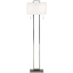 Possini Euro Design Modern Floor Lamp 62" Tall Brushed Nickel Openwork Rectangular Profile Off White Fabric Shade For Living Room Reading 11 Possini Euro Design Modern Floor Lamp 62" Tall Brushed Nickel Openwork Rectangular Profile Off White Fabric Shade For Living Room Reading -Home Decoration Store GUEST 44b8c0b5 0e1f 42be 886a 573dd5aac21a