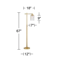 Possini Euro Design Kinsey Modern Downbridge Floor Lamp 67" Tall Warm Brass Metal Stone Pattern Glass Shade For Living Room Reading Bedroom Office 14 Possini Euro Design Kinsey Modern Downbridge Floor Lamp 67" Tall Warm Brass Metal Stone Pattern Glass Shade For Living Room Reading Bedroom Office -Home Decoration Store GUEST 461da0e8 8e4f 4dd3 83f5 893c649dceab