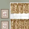 36"x56" Floral Curtain Tiers Set - Traditions By Waverly