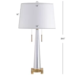 29.5" Crystal Zoe Table Lamp (Includes LED Light Bulb) Clear - JONATHAN Y -Home Decoration Store GUEST 46d44403 6464 4e6f b2c3 7aaf2d0cbd16